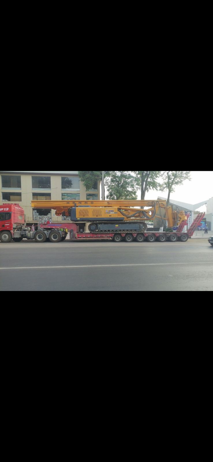 Rig transported to a new site